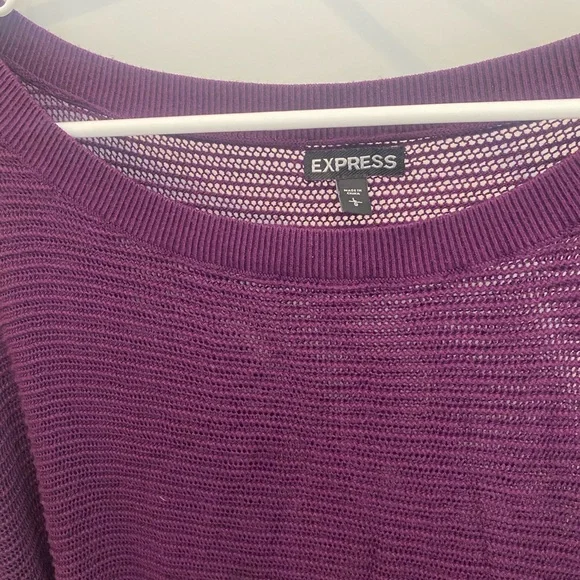 Express Women's Deep Purple Knit Blouse - Picture 5 of 5